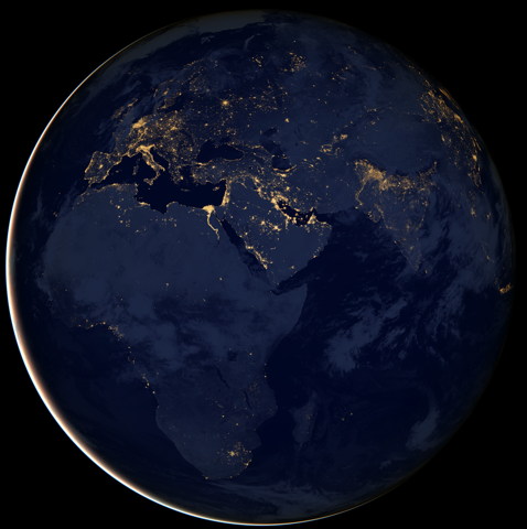 World at night